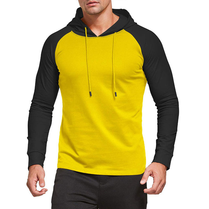 Herre hoodie med kontrastfarvede ærmer og afslappet snit Stilla