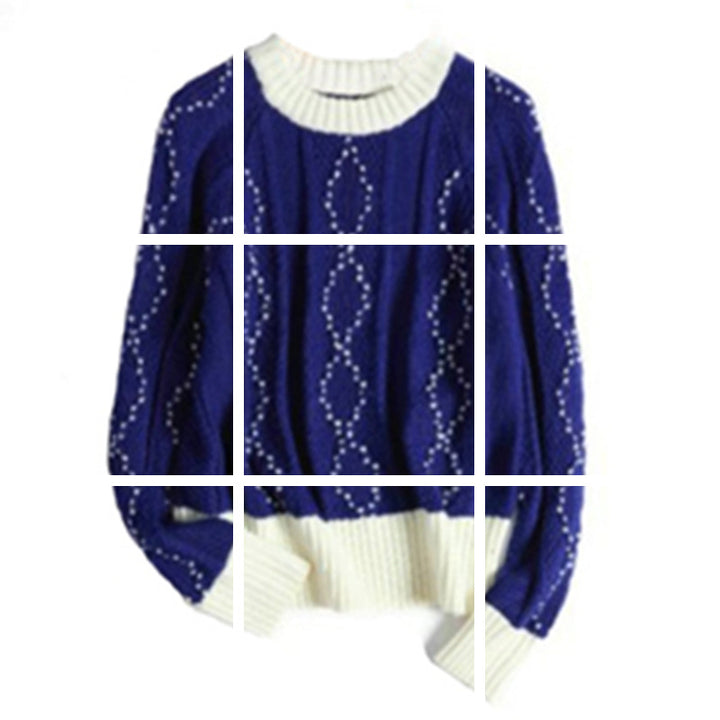 Dame sweater med struktureret strikdesign Stilla