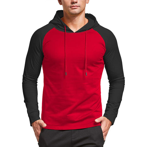 Herre hoodie med kontrastfarvede ærmer og afslappet snit Stilla