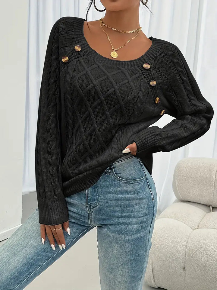 Stilla | Behagelig Casual Pullover Med Knap