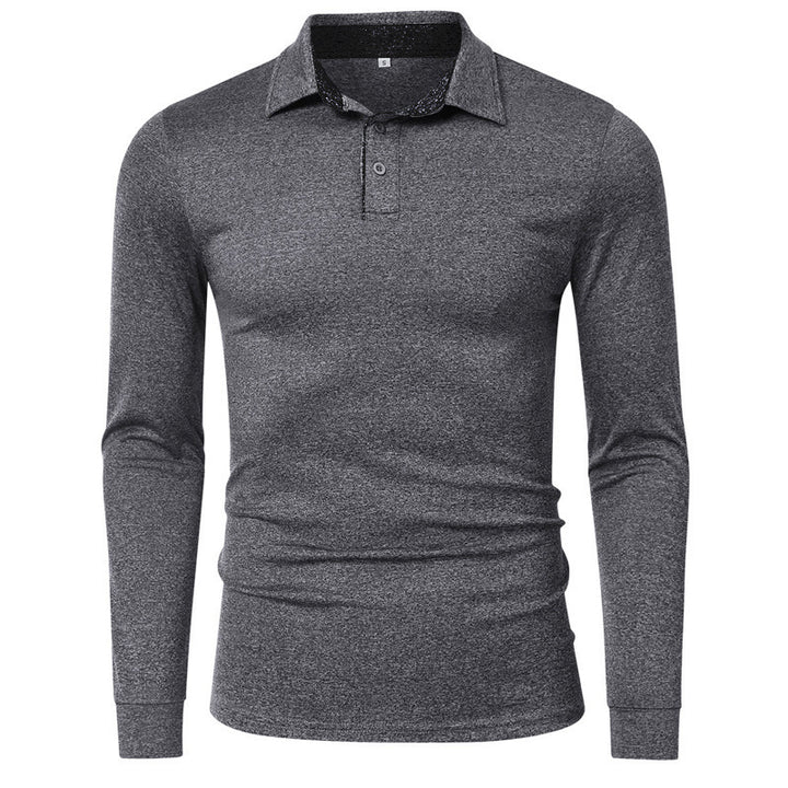 Herrer langærmet poloshirt med struktureret stof og sportskrage Stilla