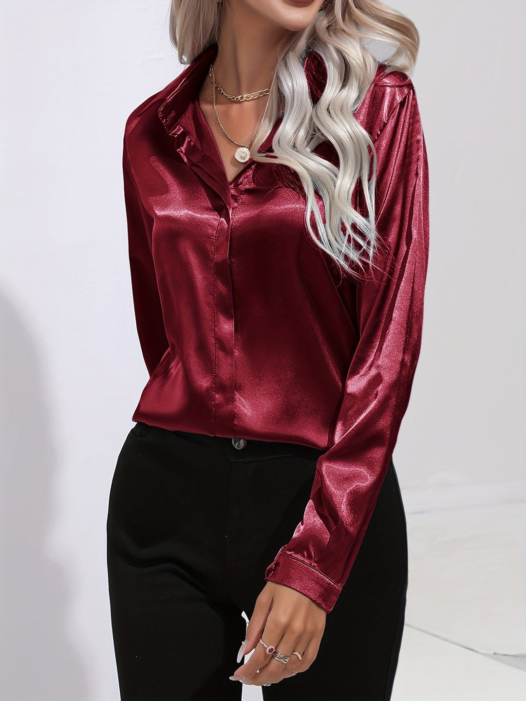 Stilla | Elegant Satinbluse