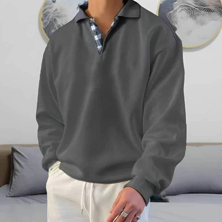 Stilla | Løs Polo Sweatshirt