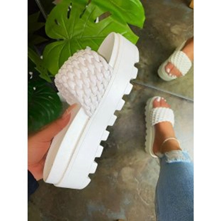 Dame komfortable Wedge-sandaletter med flettet remdesign og skridsikker sål Stilla