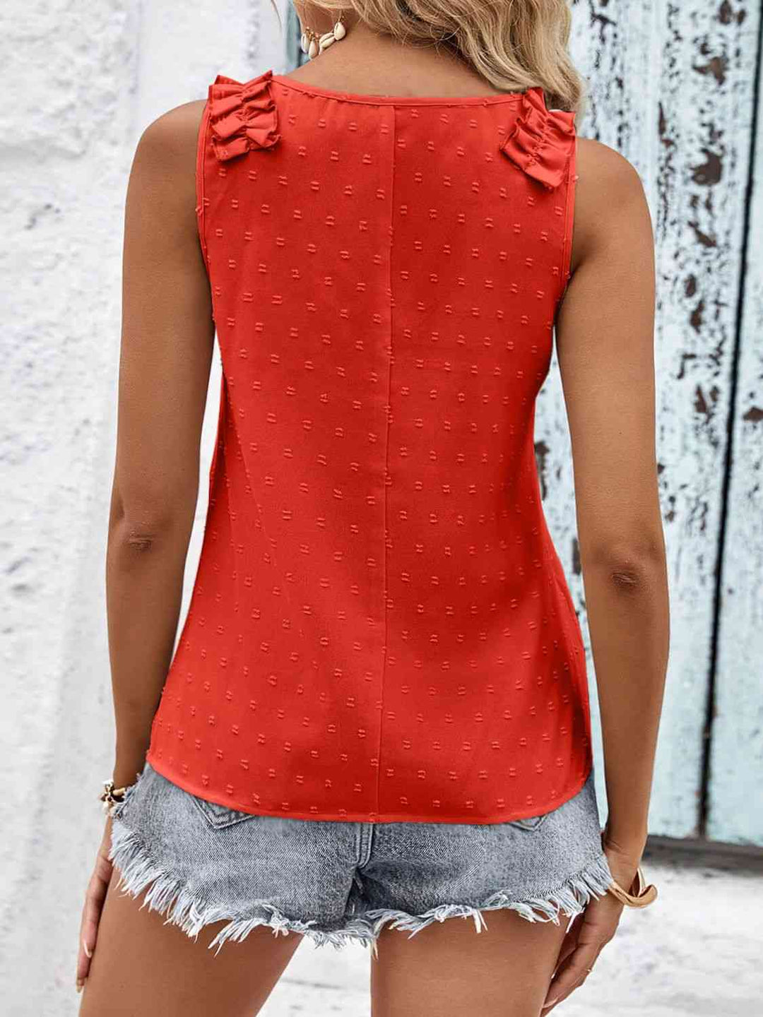 Stilla | Dot Shoulder Detail V-hals Tank