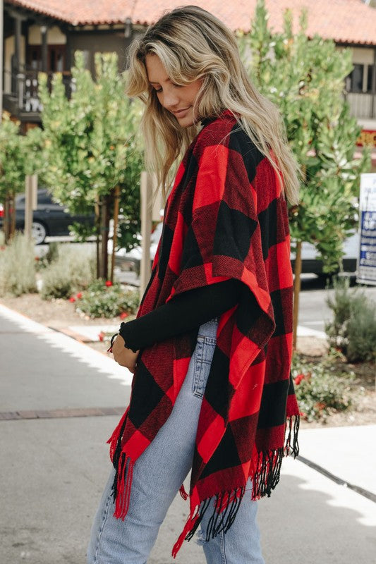 Stilla | Tjek Tassle Poncho