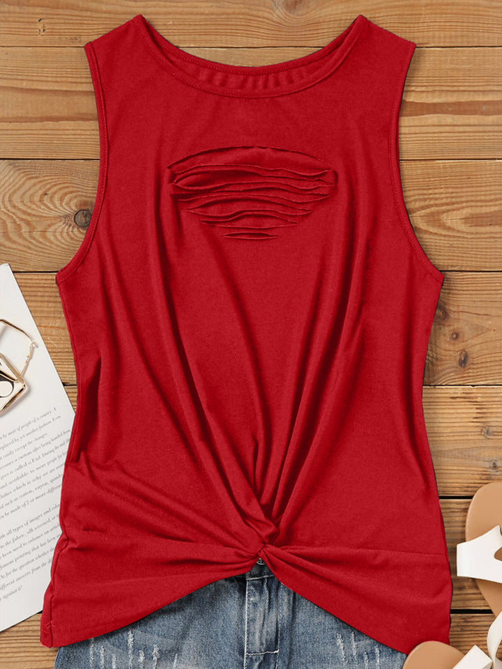 Stilla | Twisted Rund Hals Tank
