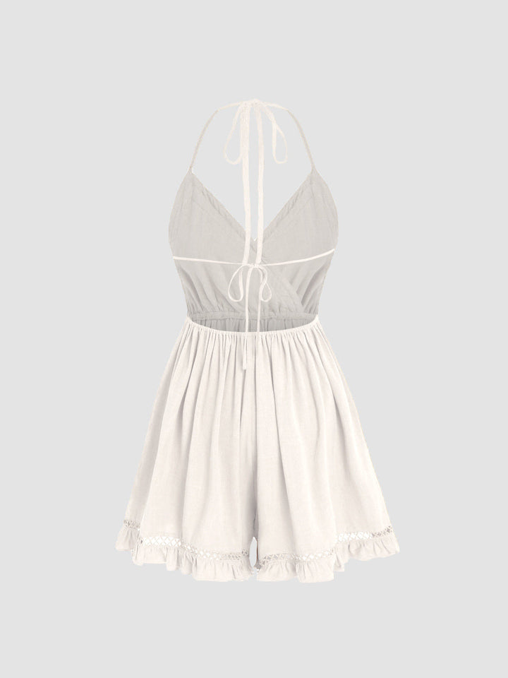 Stilla | Elegant hvid afslappet kjole med struktur.