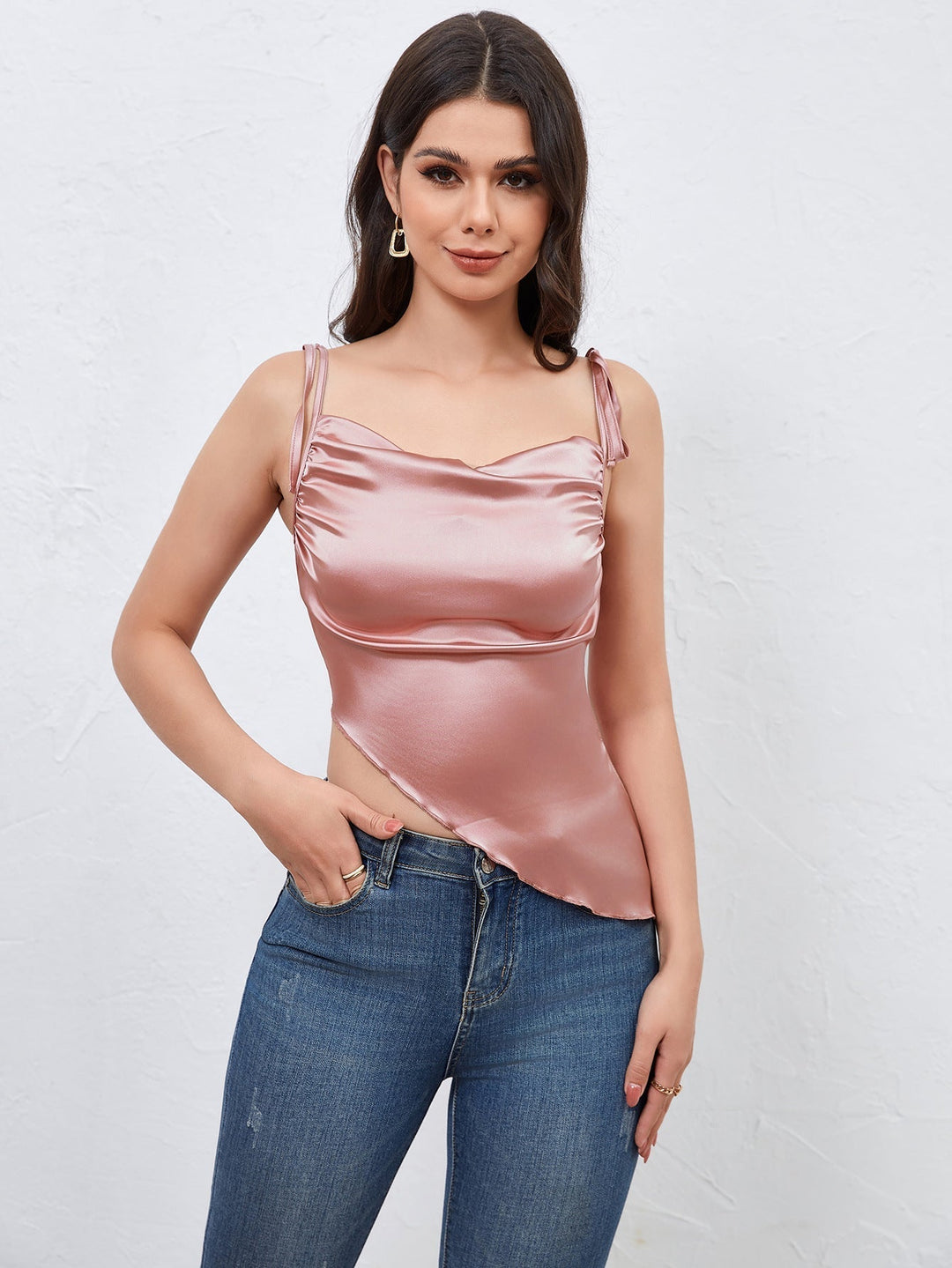 Stilla | Kort Top Rosa Med Spidse Lukning