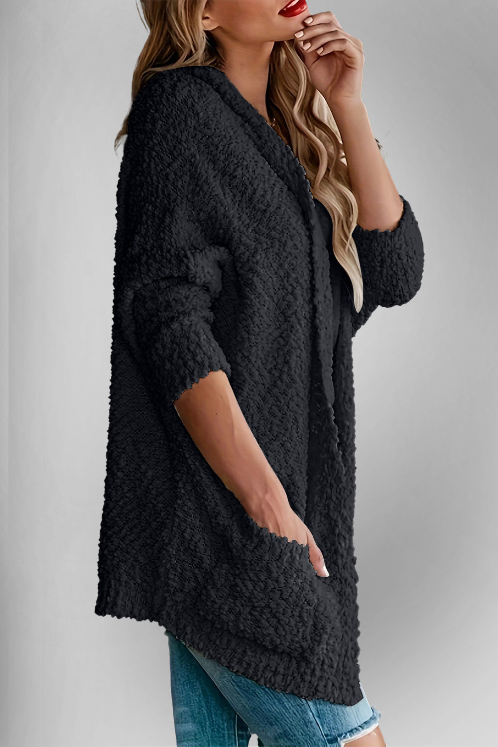 Stilla | Tag Lomme Åben Front Langærmet Cardigan