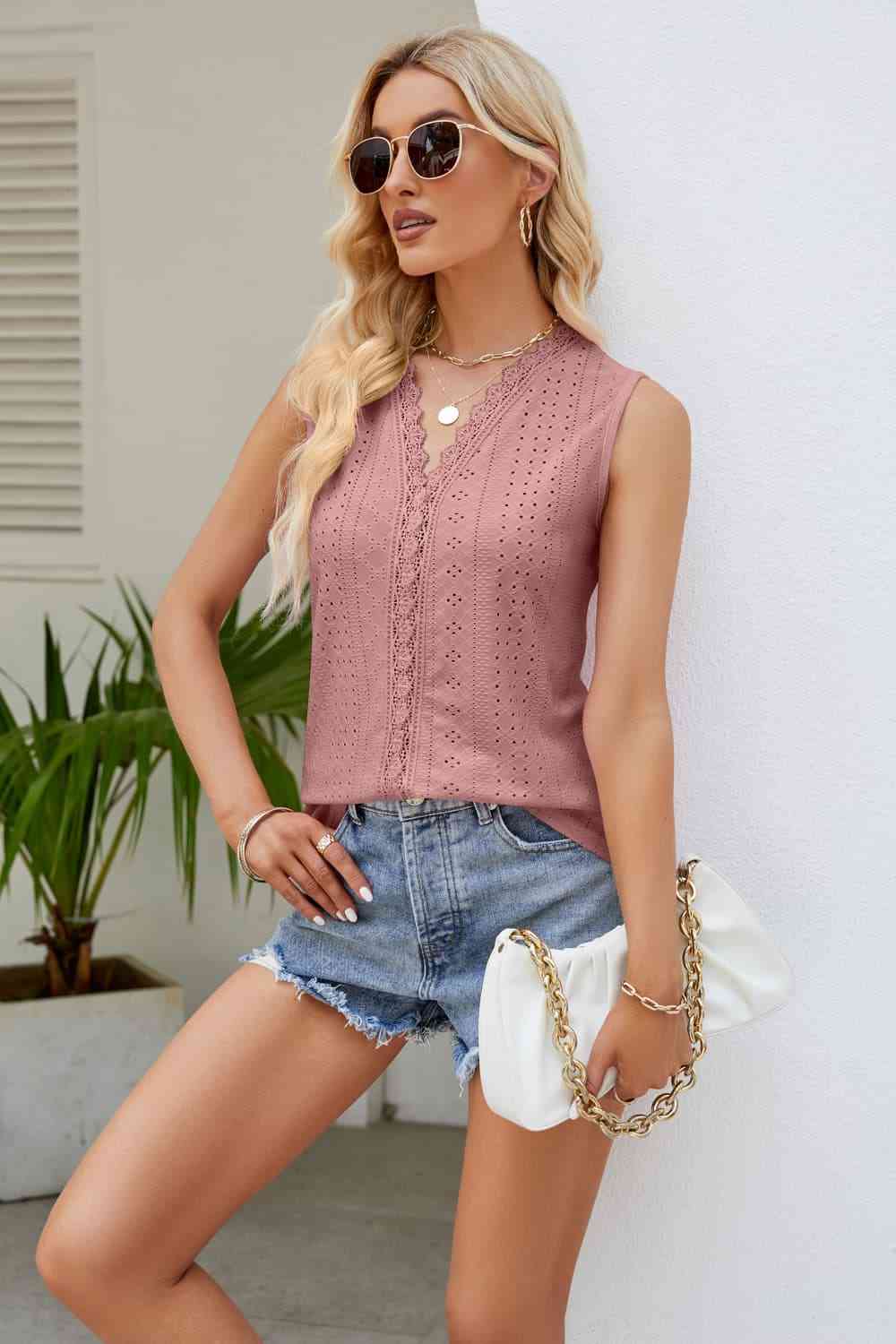 Stilla | Blonde V-hals Tank