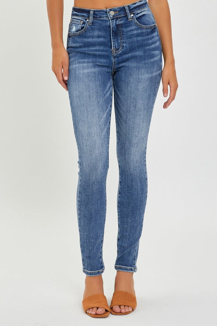 Stilla | Full Size Mid Rise Ankle Skinny Jeans