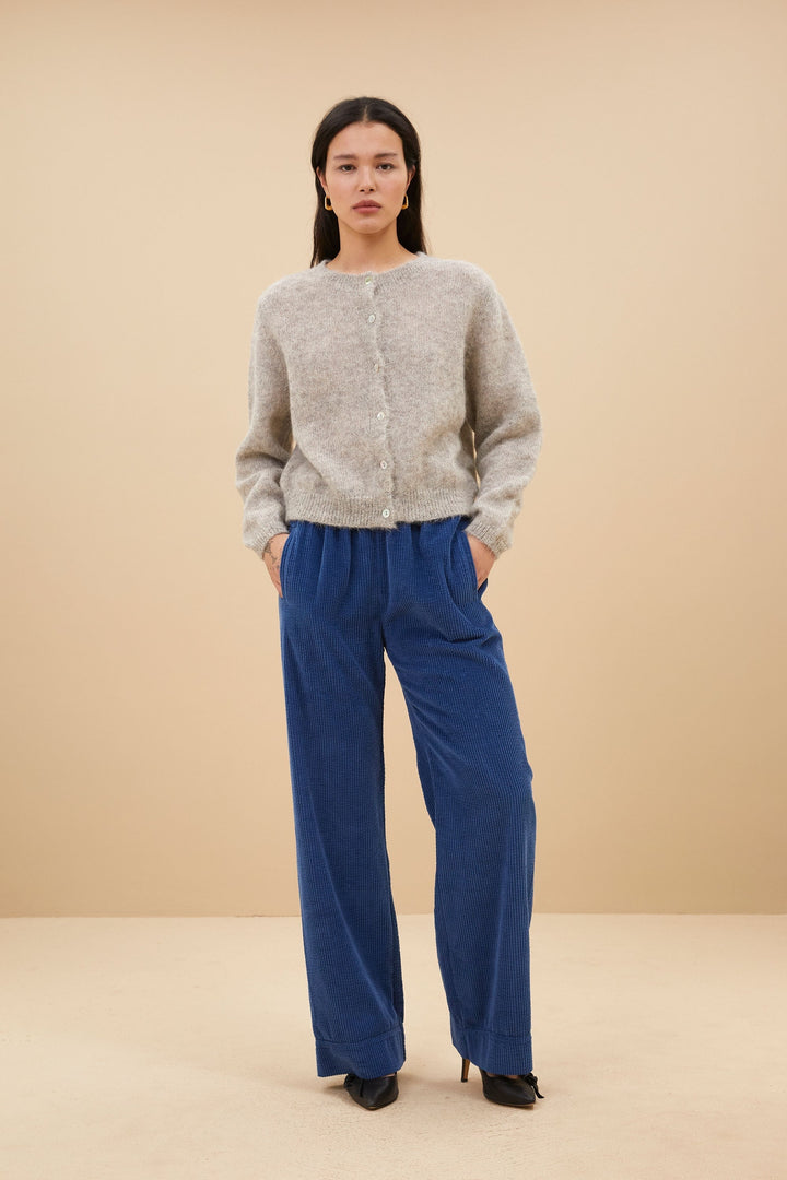 Stilla | Cardigan Cleo Natur Grå Melange