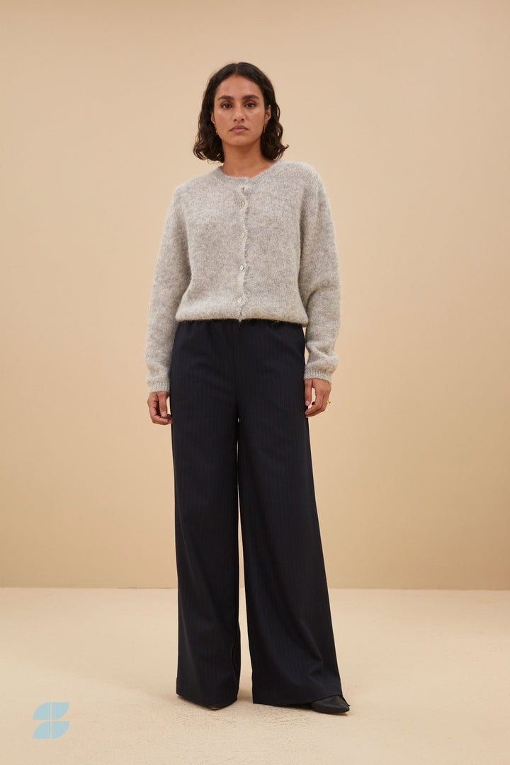 Stilla | Cardigan Cleo Natur Grå Melange