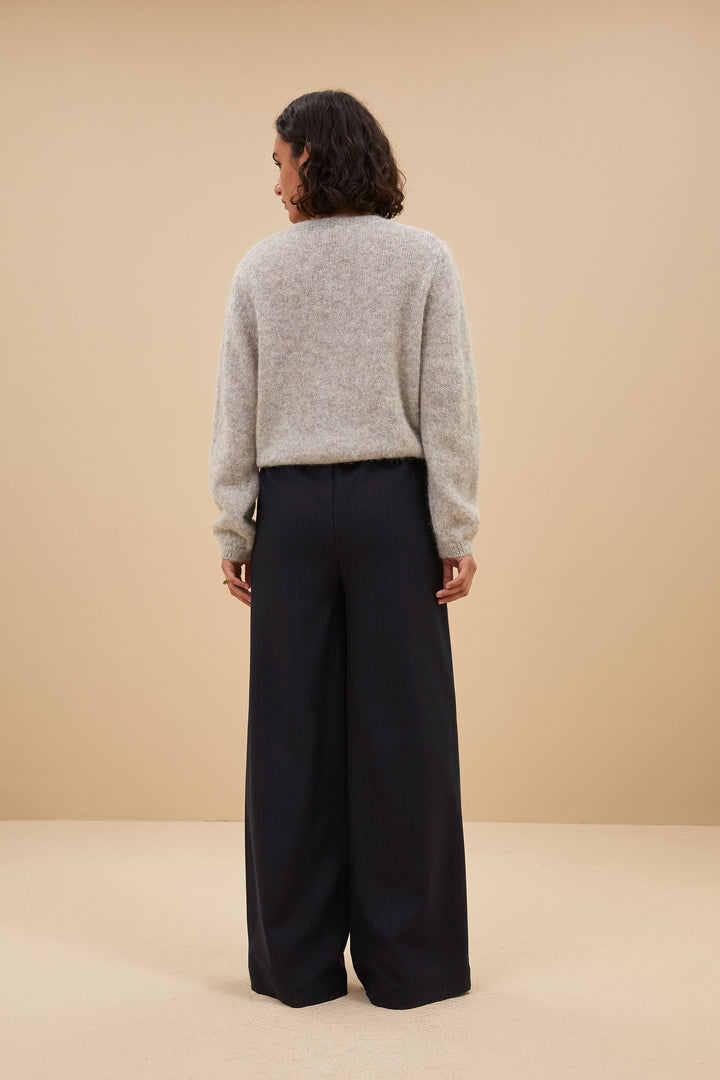 Stilla | Cardigan Cleo Natur Grå Melange