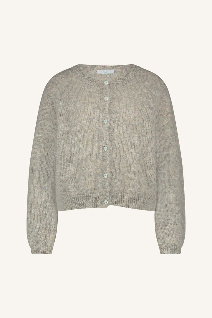 Stilla | Cardigan Cleo Natur Grå Melange
