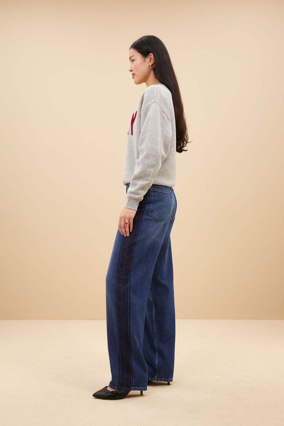 Stilla | Pullover Bas Luck Melange Grå