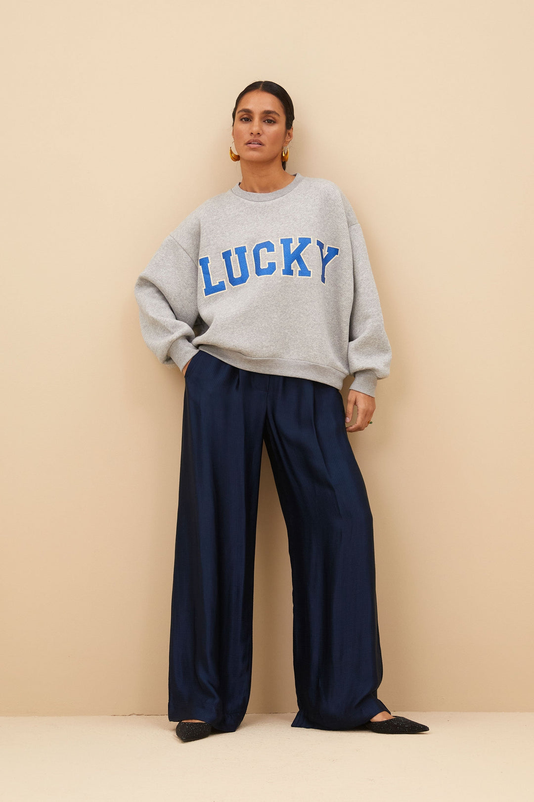 Stilla | Pull Melange Bibi Lucky Sparkle Grå