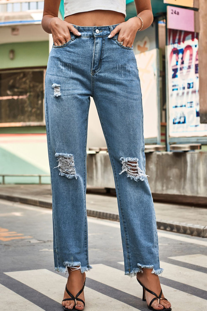 Stilla | Knapperede Løse Fit Jeans