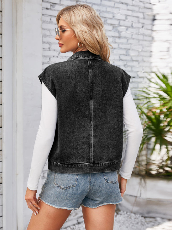 Stilla | Ærme Denim Jakke med Lommer