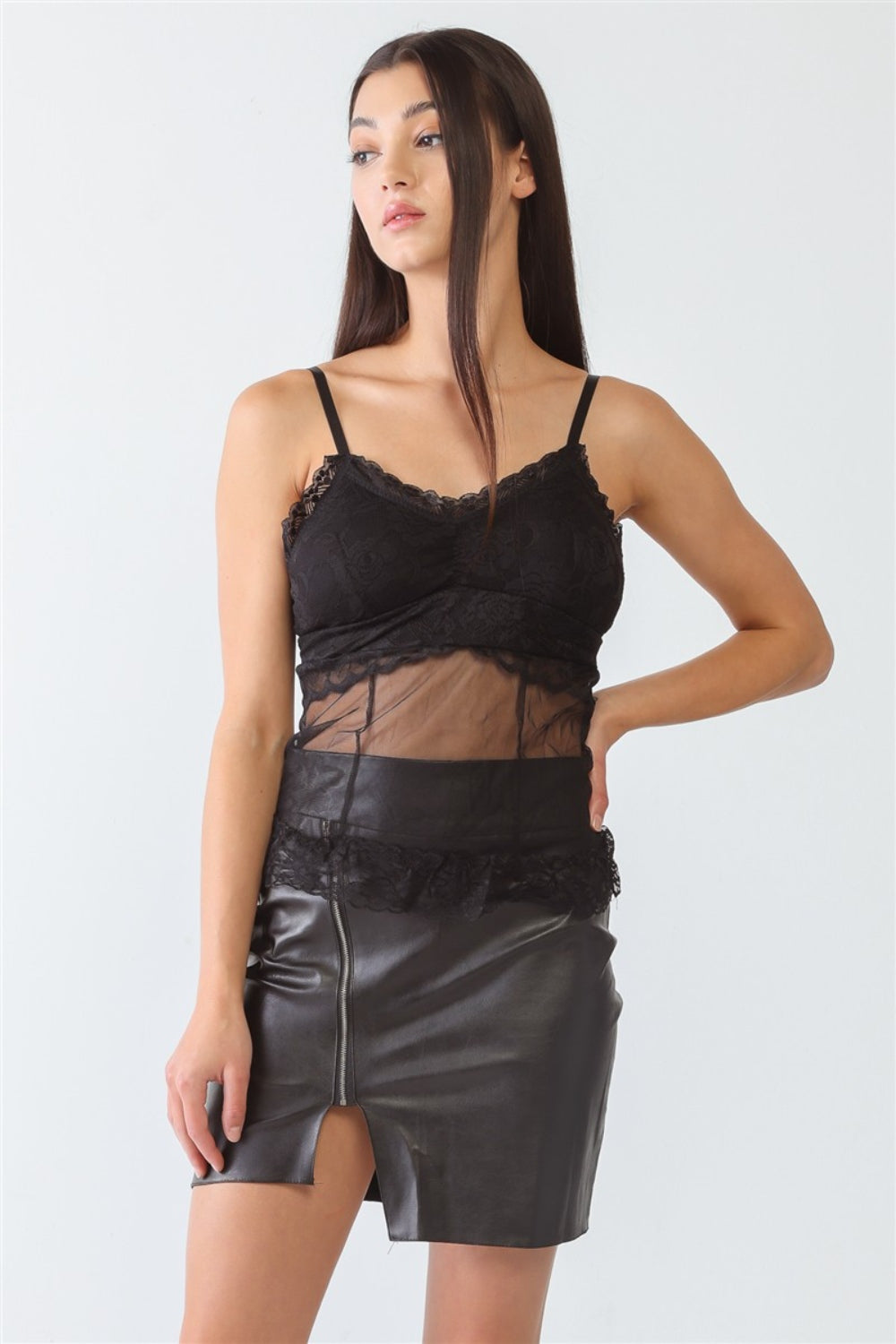 Stilla | Gennemsigtig Mesh Blonde Push-Up Bustier
