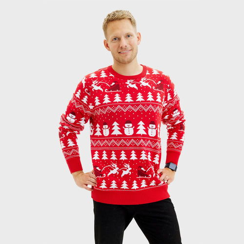 Stilla | Den stilfulde julesweater rød Herre