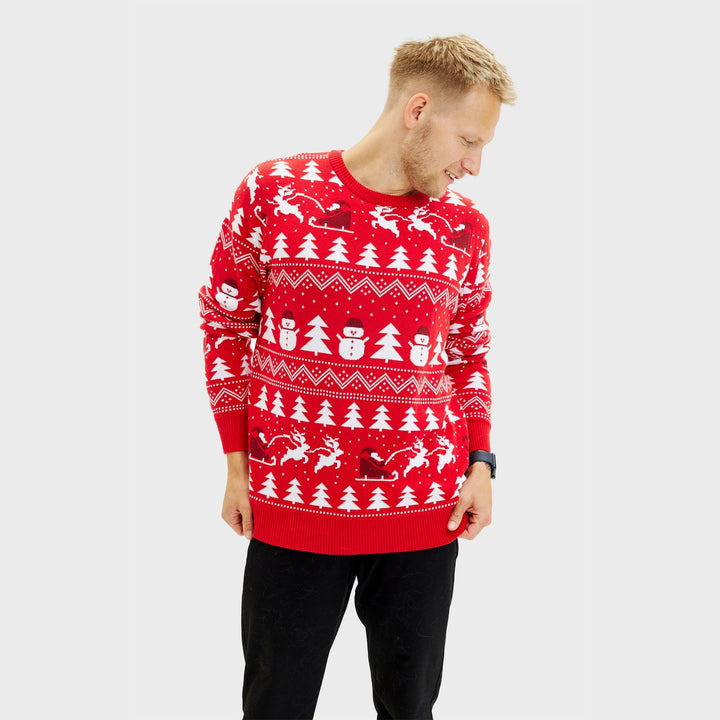 Stilla | Den stilfulde julesweater rød Herre
