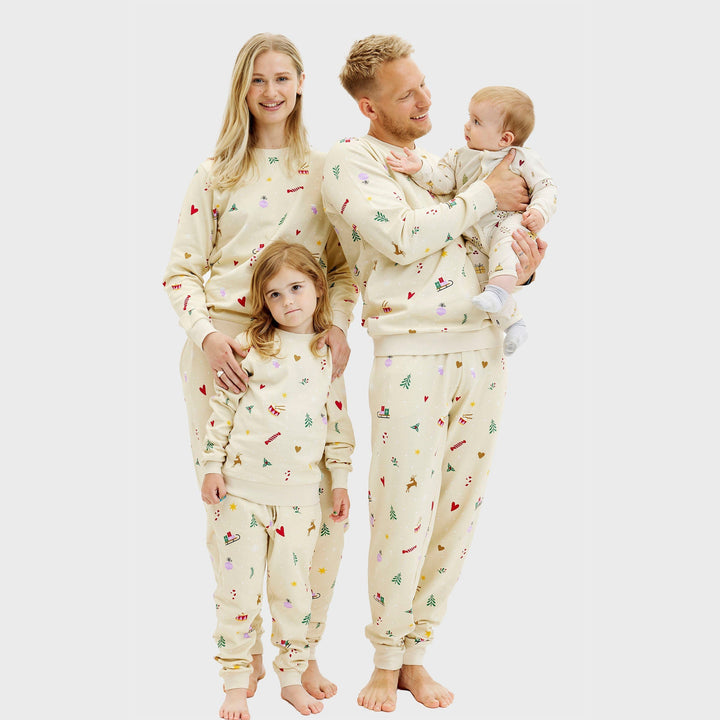 Stilla | Julet sweatshirtsæt beige Herrer