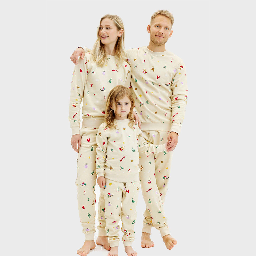 Stilla | Julet sweatshirtsæt beige Herrer