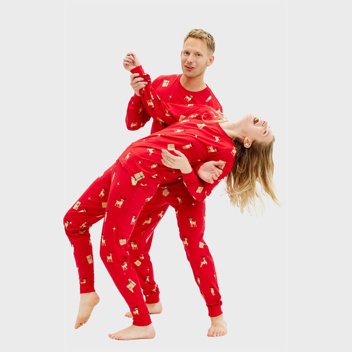 Stilla | Elegante røde jule-pyjamas damer
