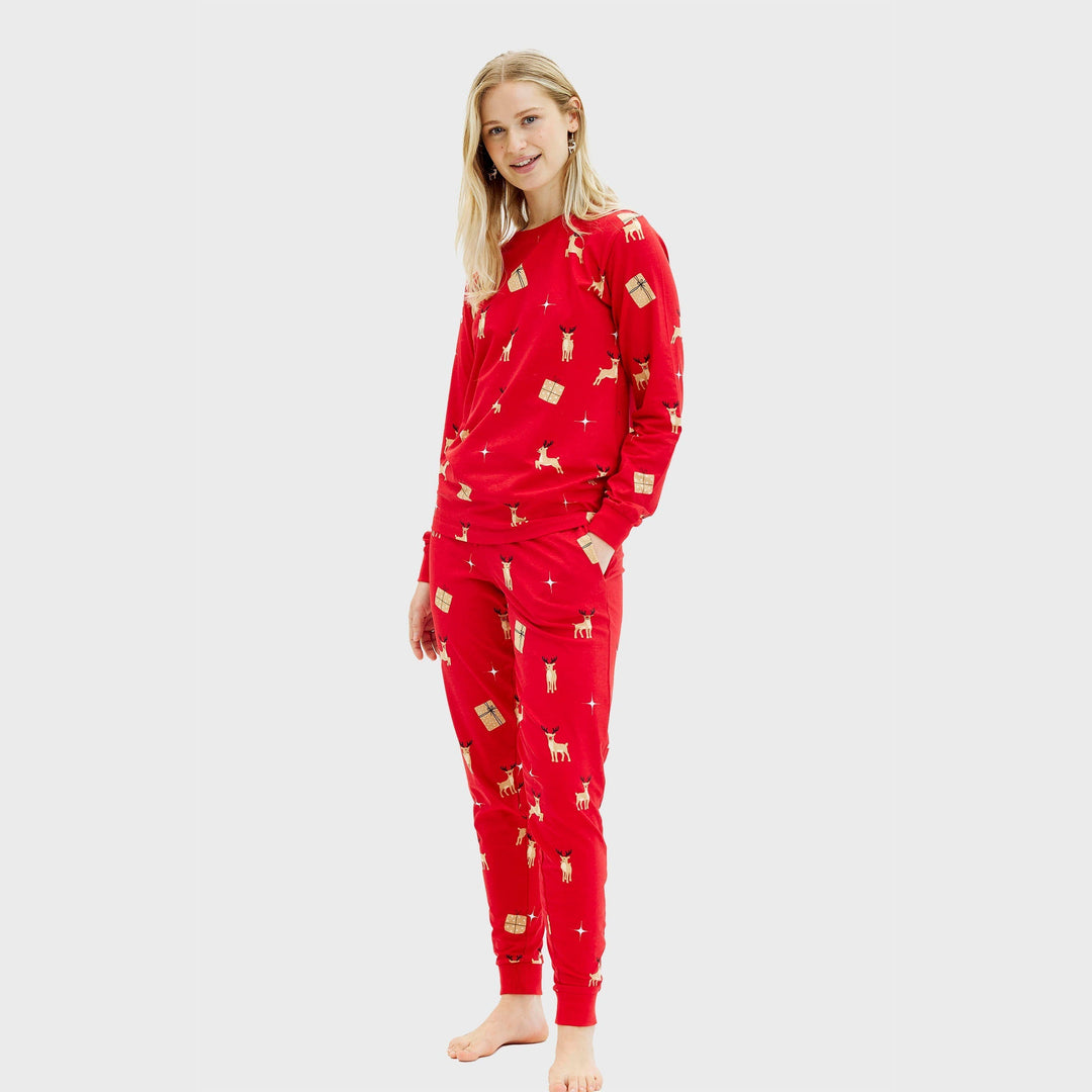 Stilla | Elegante røde jule-pyjamas damer