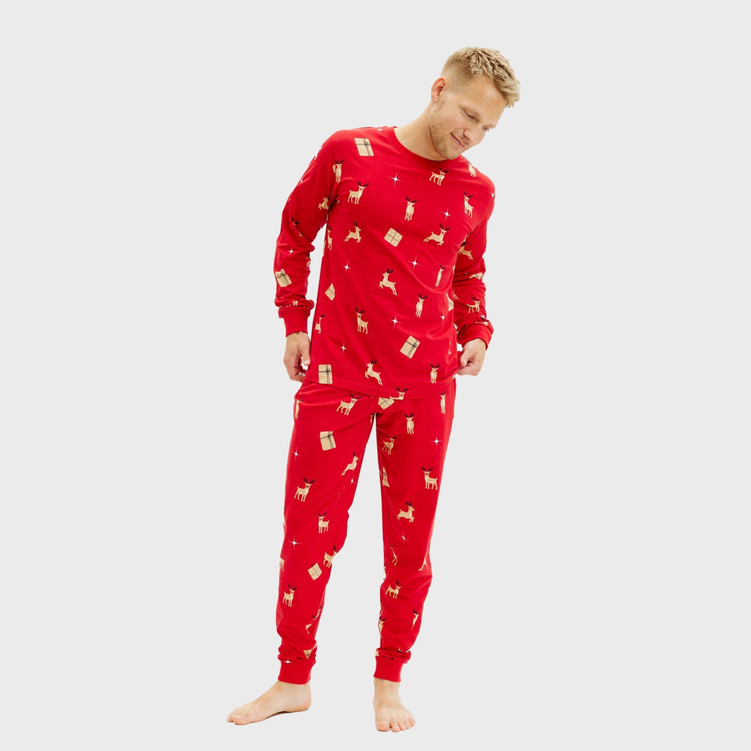 Stilla | Elegante røde jule-pyjamas herre