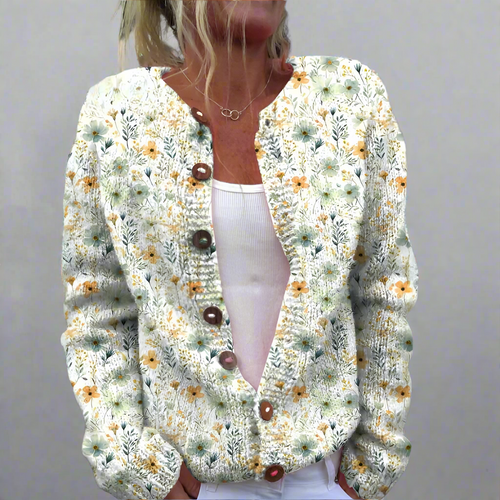 Stilla | Blomsterjakke med detalje