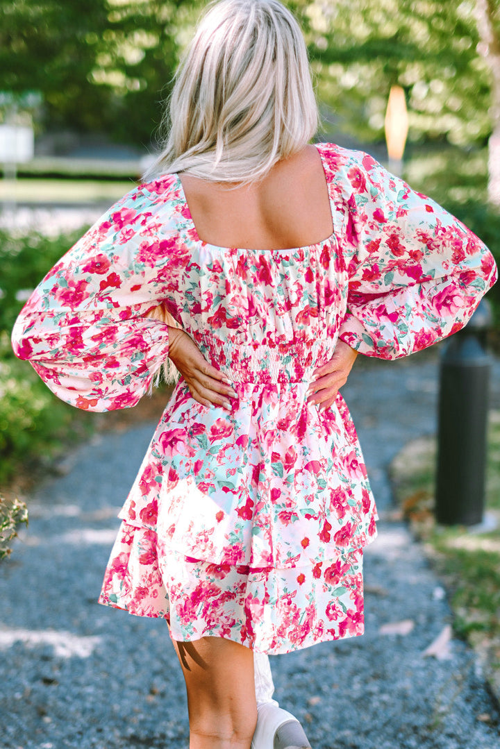 Stilla | Square Neck Lagdelt Kjole