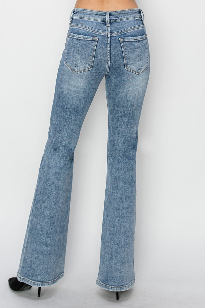 Stilla | Full Size Mid Rise Bootcut Jeans