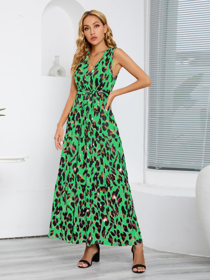 Stilla | Printet Surplice Tiered Tank Kjole