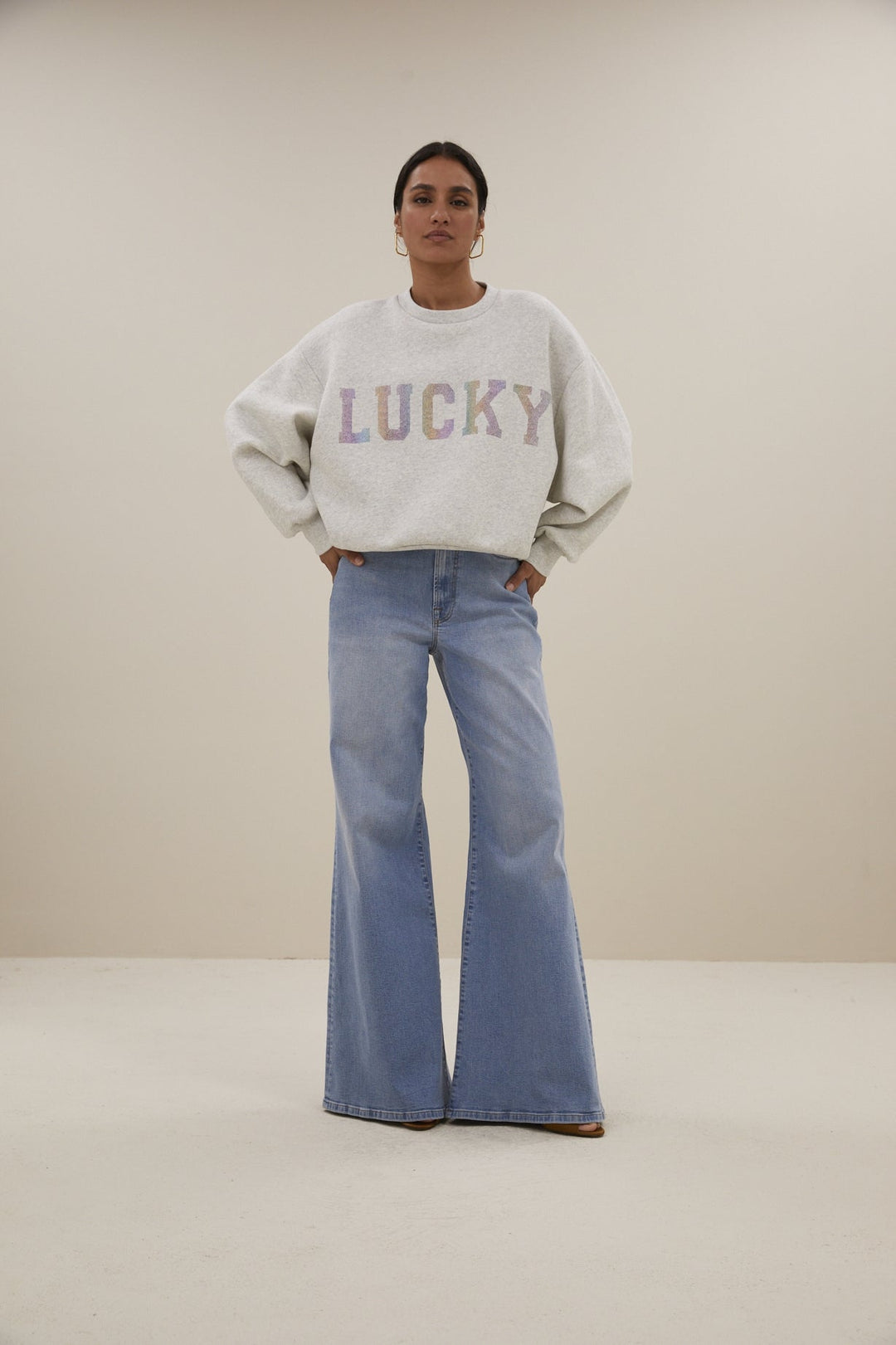 Stilla | Pull Mønstret Sutter Lucky Rainbow Lys Grå
