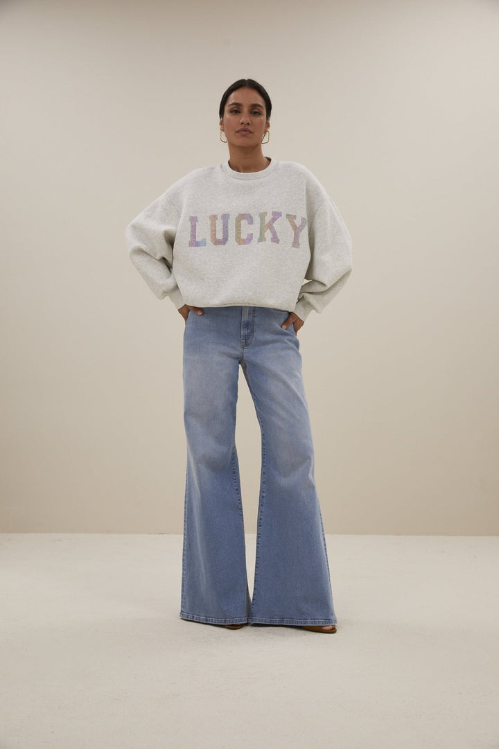 Stilla | Pull Mønstret Sutter Lucky Rainbow Lys Grå