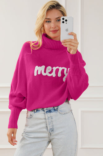 Stilla | Bogstav Broderet Høj Hals Sweater