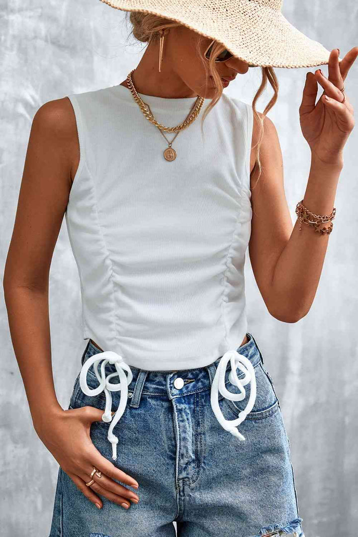 Stilla | Detalje Rund Hals Tanktop
