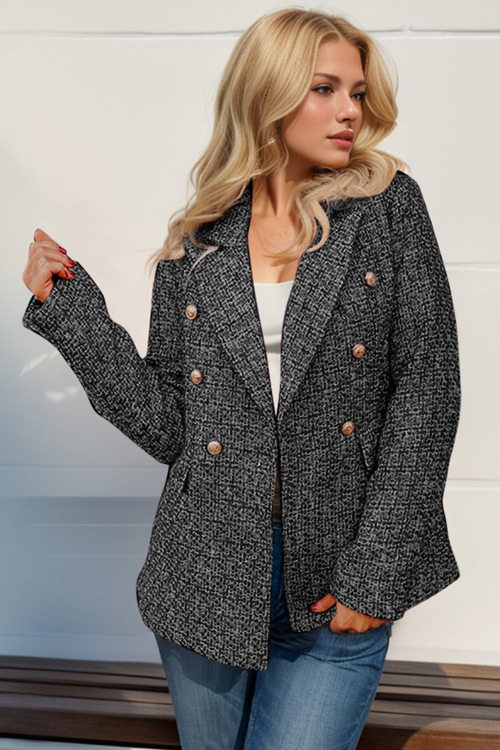 Stilla | Tag Full Size Langærmet Tweed Blazer