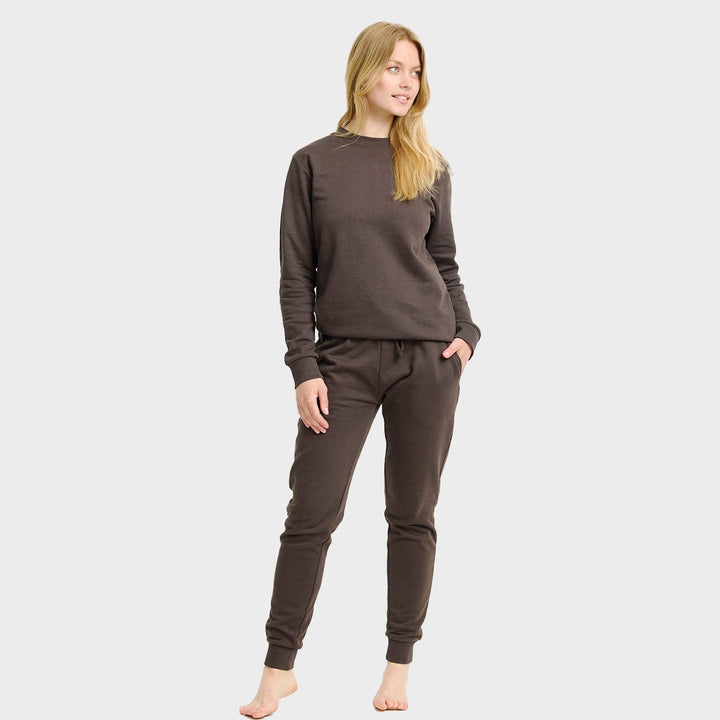 Stilla | Brun Sweatset Kvinder
