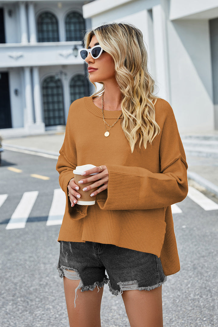 Stilla | Lav Slids Rund Hals Langærmet Sweatshirt