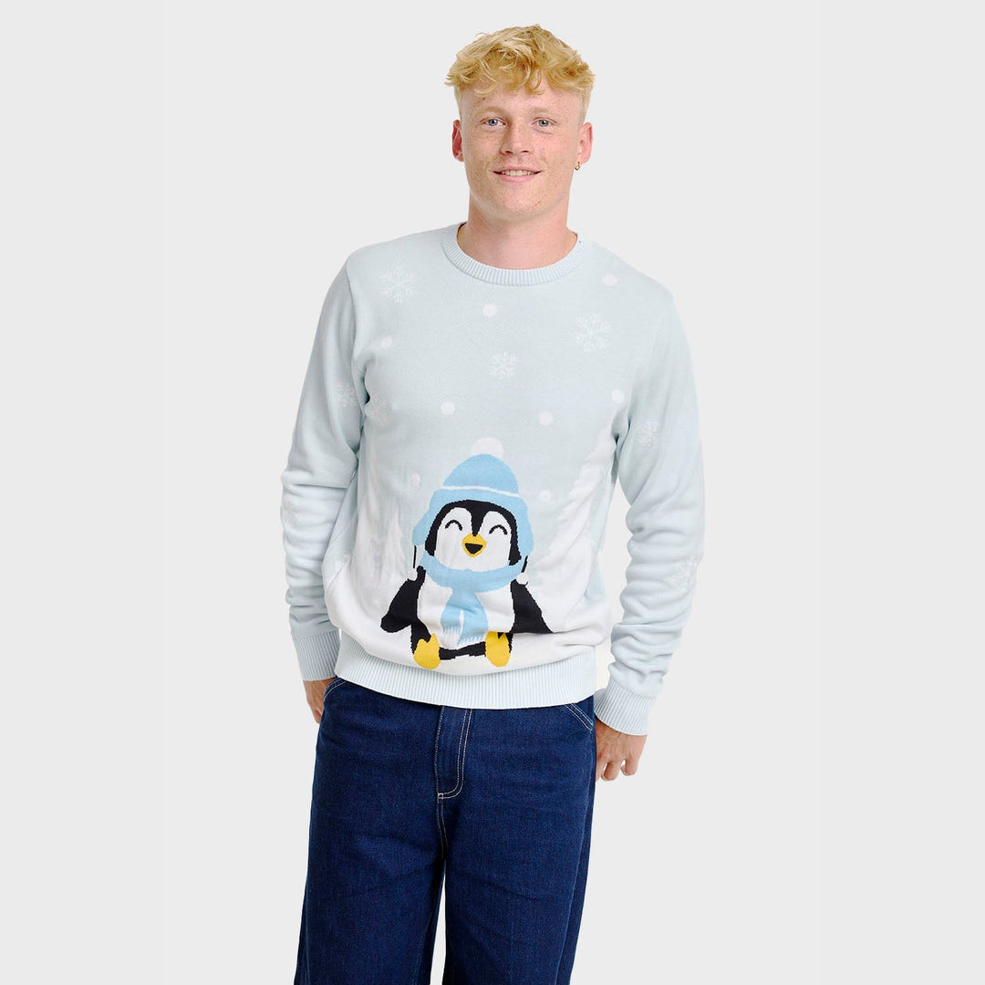 Stilla | Den søde pingvin julen sweater herre