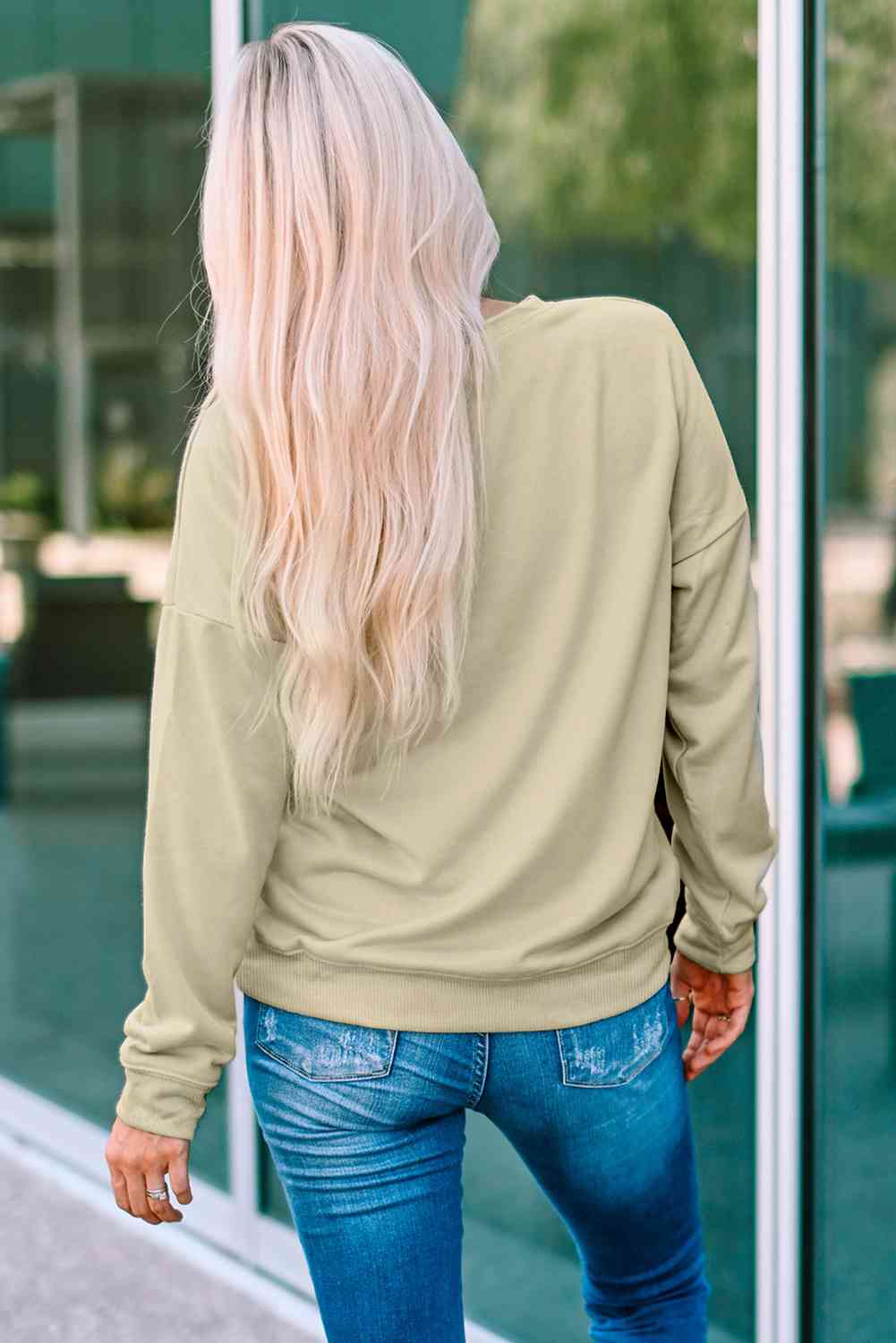 Stilla | Grafisk Drop Shoulder Sweatshirt