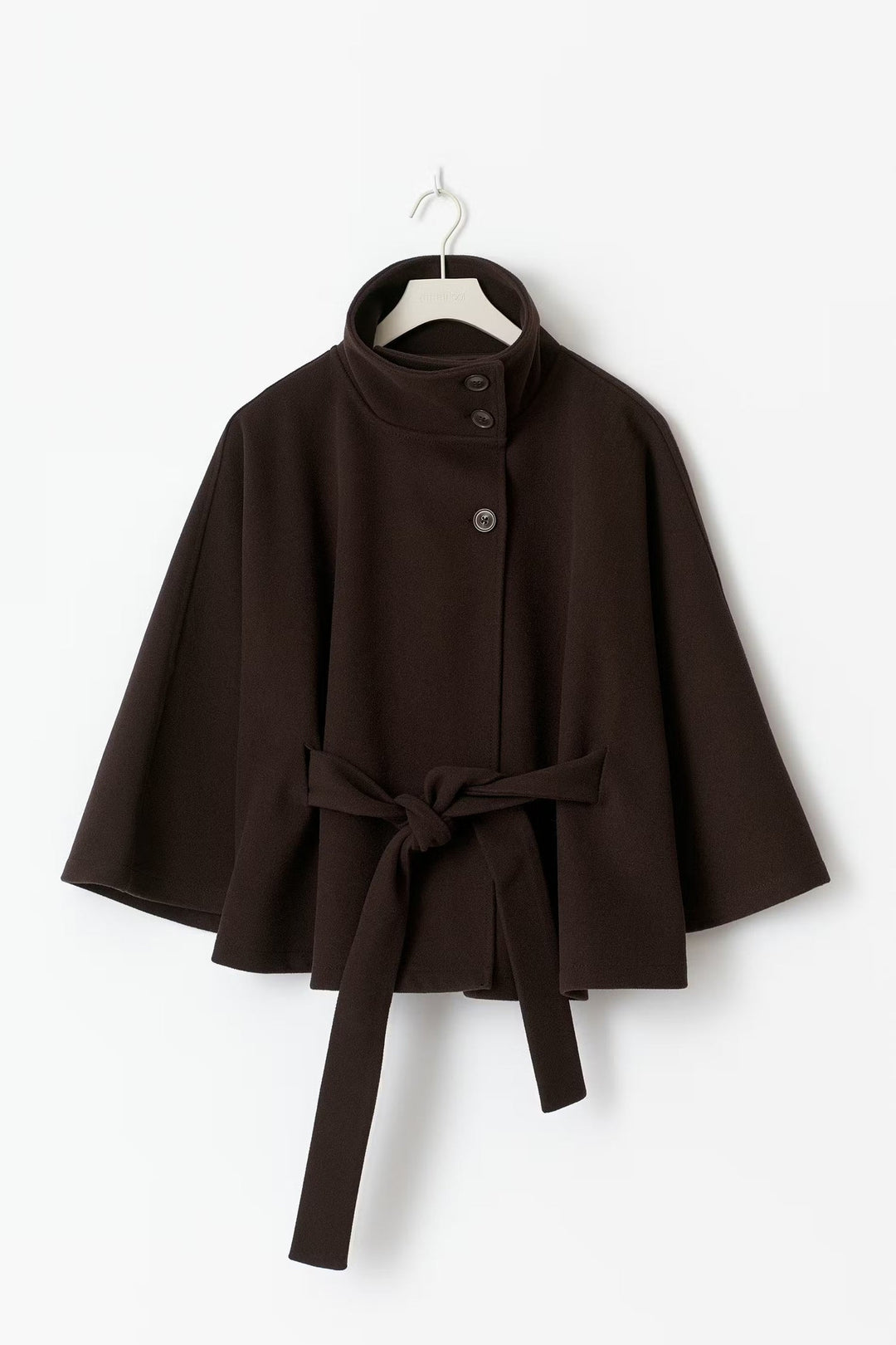 Stilla | Høj Krave Bæltemantel Elegant Minimalistisk Ydertøj