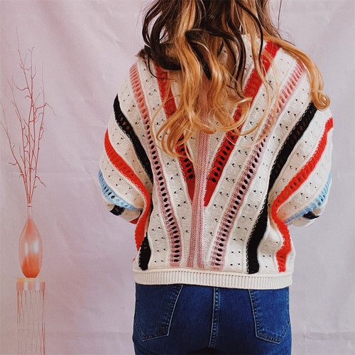 Stilla | Åbenarbejdet Rund Hals Sweater