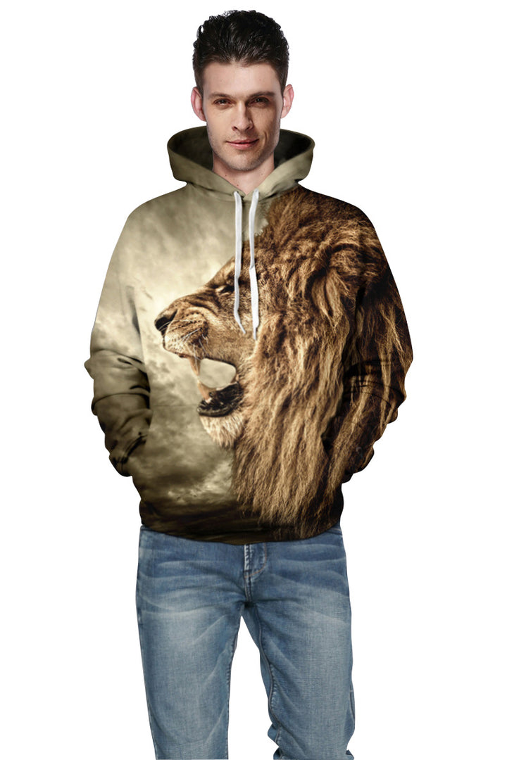 Dame sweatshirt med imponerende løvemotiv Stilla