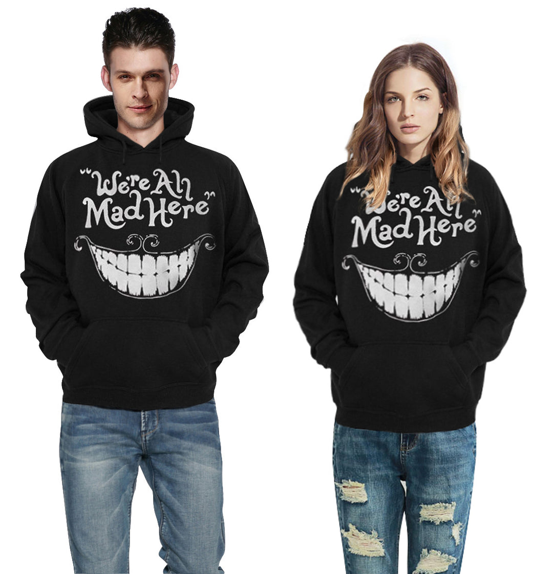 Herrer Hoodie med kreativt comic-design og afslappet pasform Stilla