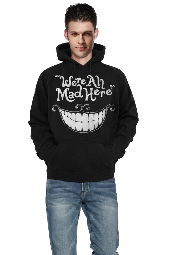 Herrer Hoodie med kreativt comic-design og afslappet pasform Stilla